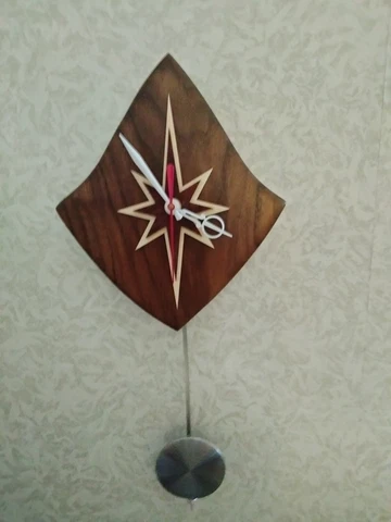 Mid-Century Modern Pendulum Wall Clock SEE VIDEO Cover