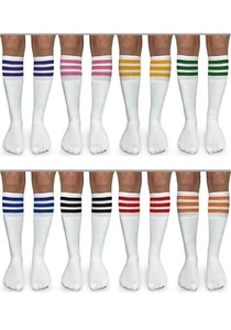 3 pares de calcetines Jefferies para mujer a rayas hasta la rodilla de colección tubo calcetines hasta la rodilla - Imagen 1 de 15