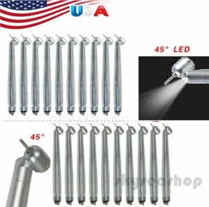 Dental 45° Degree Surgical High Speed (LED E-generator) Handpiece Push 4 Hole US - Picture 1 of 10