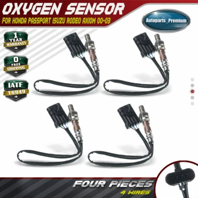4Pcs Up+Downstream O2 Oxygen Sensor for Honda Passport Isuzu Rodeo Sport Trooper - Imagem 1 de 4