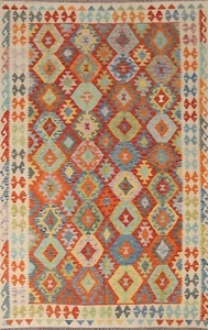 Living Room Area Rug 7x10 ft. South Western Colorful Kilim Oriental Handmade Rug - Picture 1 of 10