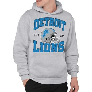 Standard Team Helmet Pullover Hoodie. Relaxed Unisex Fit, Detroit Lions-Athle... - Picture 1 of 6