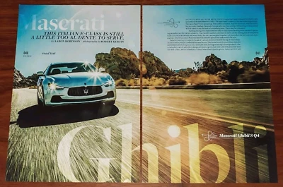 MASERATI GHIBLI S Q4 MAGAZINE ARTICLE CAR AND DRIVER ROAD TEST SEDAN ITALY - Image 1 of 4