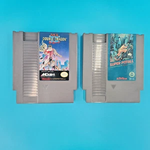 Nintendo NES 2 Game Lot Super Pitfall and Double Dragon II Cleaned and Tested. - Picture 1 of 7