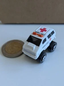Road Champs Ambulance White Van Mini Micro Vintage Collectible Toy Car - Picture 1 of 4