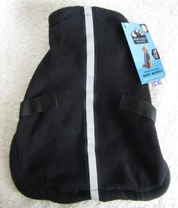 Dog Water Resistant Bodywarmer Fleece With Reflective Stripe Black Small BNWL - Picture 1 of 12