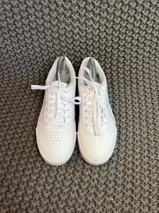 PUMA Carina White Leather Casual Sneakers Shoes Women Size 8 - Picture 1 of 12