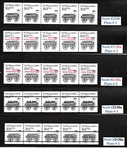 Scott # 2130-2130a, 10.1c Oil Wagon PNC5s, Compl. SET of 5, QUALITY! Cat- $10.50 - Picture 1 of 1