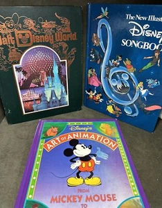 3 Vintage Disney Books Walt Disney World art Of Animation Disney Songbook - Picture 1 of 24