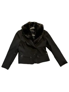 NEU MIT ETIKETT GRÖSSE 10 TRINA TÜRKISCH BRAUN FELL GEFÜTTERTER BLAZER EINZELHANDEL FÜR 468 $ - Bild 1 von 10