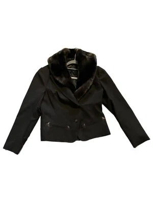 НОВЫЙ С ЯРЛЫКАМИ РАЗМЕР 10 TRINA ТУРЕЦКИЙ КОРИЧНЕВЫЙ МЕХ С ПОДКЛАДКОЙ BLAZER РОЗНИЧНОЙ НА $468 - Изображение 1 из 4