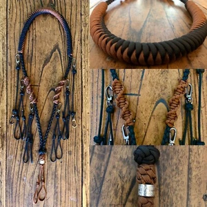 Paracord Duck Goose Call Lanyard Black & Chocolate Removable Clip Drops - Picture 1 of 1