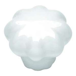 Paquete de 10 perillas de gabinete de cerámica blanca Hickory Hardware flor estrella festoneada P623-W - Imagen 1 de 1
