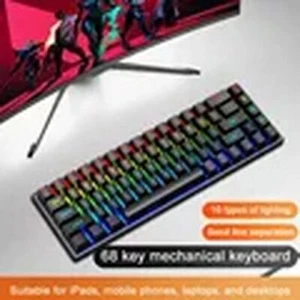 Wired Mechanical Keyboard Colorful Lighting Gaming and Office Microsoft Windows - Picture 1 of 14