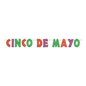 Beistle Glittered Cinco de Mayo Banner - Party Supply Decoration for Fiesta - Picture 1 of 1