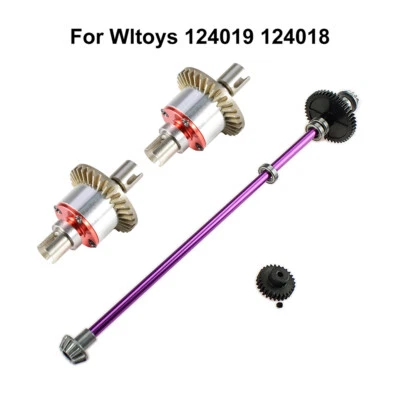 Metal Differential Gear Central Axle Drive Shaft for Wltoys 124019 124018 RC Car - Image 1 of 4
