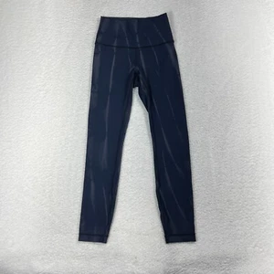 Lululemon In Movement Leggings Damen 4 Linear Spray Dye W22x25 Granat Navy - Bild 1 von 20
