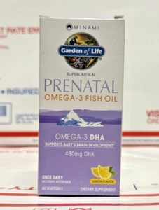 Garden Of Life Pränatales Omega-3 DHA Fischöl Zitrone 60 Softgel Neu in OVP - Bild 1 von 8