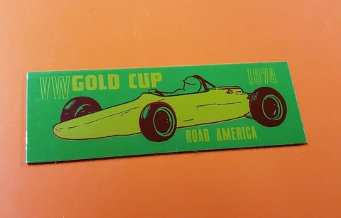 Road America Dash Plaque 1974 VW Gold Cup Road Races, Elkhart Lake Wis SCCA Cover