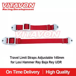 VITAVON Cinghie limite viaggio regolabili 145 mm Losi Hammer Rey Baja Rey UDR rosso - Foto 1 di 5