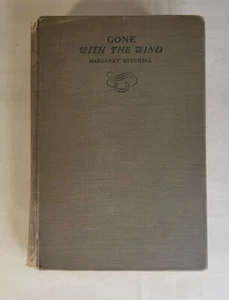 1936 GONE WITH THE WIND Book Margaret Mitchell HC 1st Edition July Reprinting - Foto 1 di 17