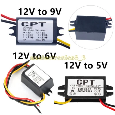DC-DC 12V to 5V/6V/9V 2/3A 15W Converter Step Down 2A/3A 15W Power Supply Module - Bild 1 von 4