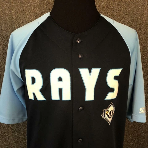 Tampa Bay Rays MLB Sewn True Fan Men's Baseball Jersey Short Sleeve M EUC Cover