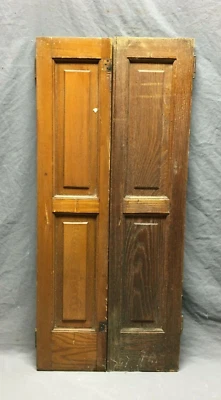 Antiguo Par de Puertas de Armario Castaño 8x34 Armario Cocina Vintage Antiguo 399-25B Foto 1 de 4