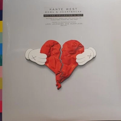 KANYE WEST " 808'S & HEARTBREAK " SEALED 2 X LP VINYL & CD / POSTER / LYRIC SHET - Image 1 of 2