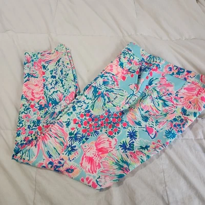 Pantalón al Tobillo LILLY PULITZER $158 Alina Azul Sereno Gypsea Talla 8 Foto 1 de 4