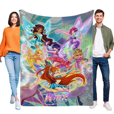 Winx Club Blanket Soft Flannel Bed Sofa Couch Throw Birthday Gift - Image 1 of 4