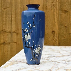 Jarrón antiguo japonés Ando Jubei Cloisonne diseño flor c19 período Meiji 2 - Imagen 1 de 11