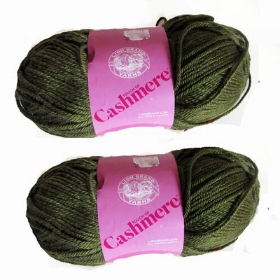 2 madejas Lion Touch of Cashmere Willow mediano peso 219 yardas 90 % acrílico 10 % cachemir Foto 1 de 4