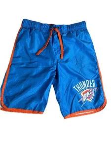 Oklahoma City Thunder Board Shorts Swim NBA Basketball Blue Mens Small - Picture 1 of 5