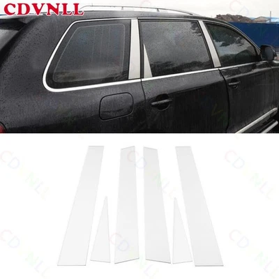 Para VW Touareg 2003-2010 Plata Mate Ventana de Coche BC Panel de Pilar Cubierta Borde 6 Piezas Foto 1 de 4