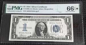 $1 1934 Silver Certificate 66EPQ  Black Star,  Hard TO Find,๐ฏ๐ฅ๐ซ๐ฅ๐
โจ๏ธ๐ - Picture 1 of 2
