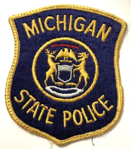 Vintage Michigan State Police Dept - Polizei Aufnäher - - Bild 1 von 2