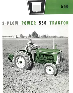 Tractor Oliver 3-Plow Power 550 3 puntos enganche toma de fuerza folleto a color motor de gas y diesel - Imagen 1 de 10