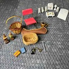 Vintage 1950s Dollhouse Furniture and Accessories Glass Table