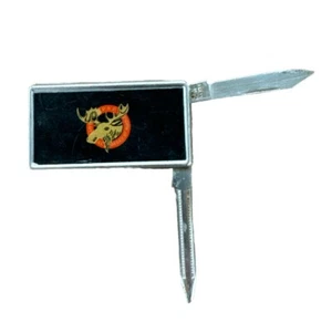 Vintage BARLOW Advertising Money Clip Pocket Knife LOYAL ORDER of the MOOSE PAP - Picture 1 of 3