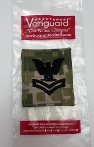 1.75” USN NWU Type III Woodland Digi Petty Officer 2nd Class Cap Device Vanguard - Picture 1 of 3