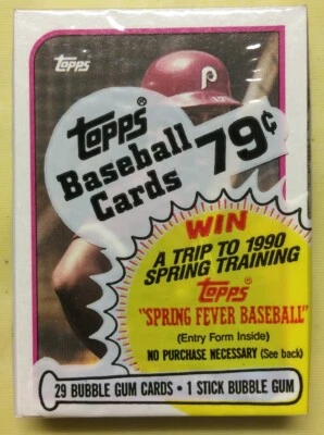 Paquete de violonchelo de béisbol Topps 1989 Ricky Jordan ROY novato (top) Lloyd Moseby (atrás) Foto 1 de 2