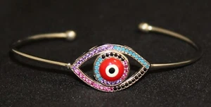 Rare Special Anatolia Sterling Silver Red Evil Eye Bracelet 925 - Picture 1 of 8