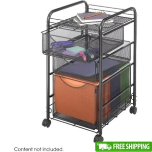 Mobile Rolling File Cart 3 Drawer Organizer Office Supplies & Documents New - Picture 1 of 7