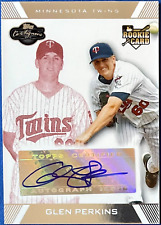 SILVER #'d 069/275 GLEN PERKINS Autograph 2007 Topps Co-Signers ROOKIE CARD /275