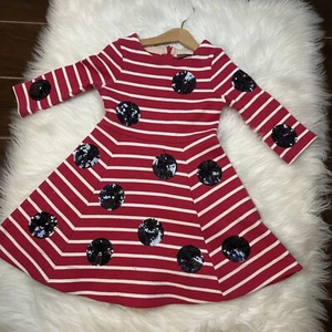 Mini Boden x Roald Dahl Ladybug Dress Size 3-4 Years Stripe Polka Dots Spring - Picture 1 of 7