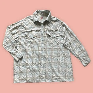 Camisa de franela de peso medio de algodón a cuadros Levi's Worn Once de gran tamaño para mujer talla L - Imagen 1 de 6