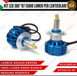 KIT FULL LED H7 360° GRADI 15000L CANBUS SPECIFICO PER FARI LENTICOLARE NO ERROR - Picture 1 of 12