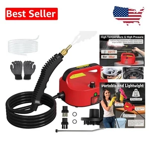 Effortless Deep Cleaning with 2500W Portable Handheld Steam Cleaner - Red Design - Picture 1 of 10