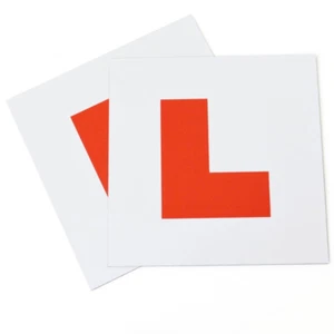 2 x fiXte Magnetic Vehicle Learner L Plates PVC Plastic Car Lorry Motorbike Van - Picture 1 of 3